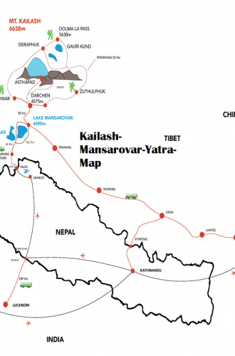 kailashmansarovar in map